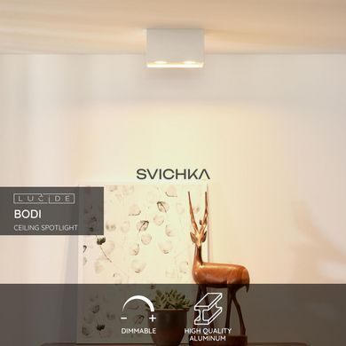 Стельовий точковий світильник Lucide BODI 2xGU10 White, WHITE