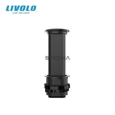 Пустая тройная выжвижная розетка с USB Livolo серый