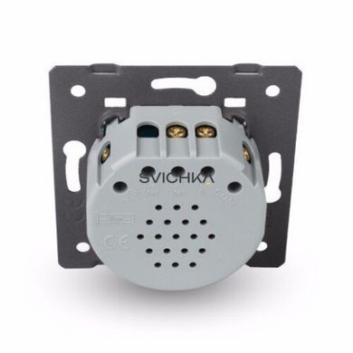 Сенсорна кнопка LIVOLO без фіксації (дзвінковий / імпульсний), 230В з нейтраллю, безпотенційний / сухий контакт (VL-FC1NB-2G)