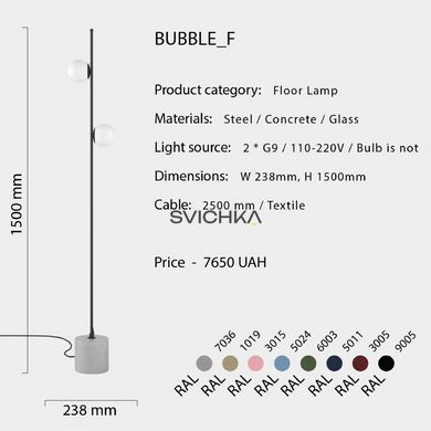 Торшер Babich Studio BUBBLE F, Black