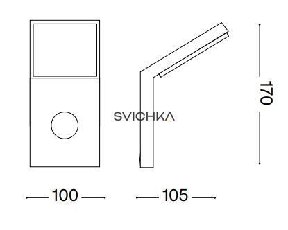 Уличный настенный светильник Ideal Lux Style ap sensor 4000К