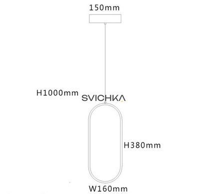 Підвісний світильник Decolight SVK-SP380WW-BK