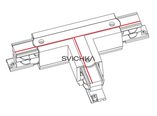 Соединитель Т-образный для 3-х фазной трековой системы Nowodvorski CTLS Power T Connector Right 1