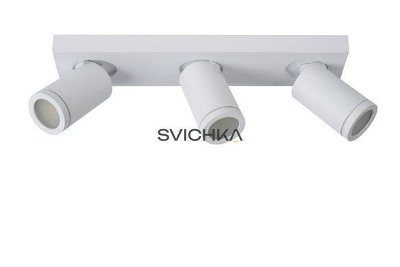 Стельовий точковий світильник для ванної Lucide TAYLOR LED Dim to warm GU10 3x5W 2200K/3000K IP44 White, WHITE