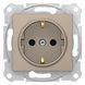 Розетка Schneider Electric Sedna с заземлением и шторками
