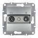 TV/R розетка 4dB прохідна Schneider Electric Asfora, алюминий, Алюміній