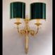 Бра Nervilamp A21 FR.GOLD+GREEN SHADE, Золотий, Золото