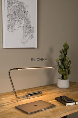 Настольная лампа Lucide MADISON LED Dim to warm 1x9W 2600K/2800K Chrome