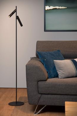 Підлогова лампа для читання Lucide PHILON &Oslash; 23 cm LED Dim. 2x4,5W 3000K Black, BLACK, Чорний, Чорний, Чорний
