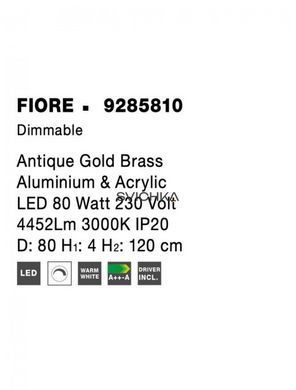 Підвісний світильник Nova luce FIORE 80 Brass