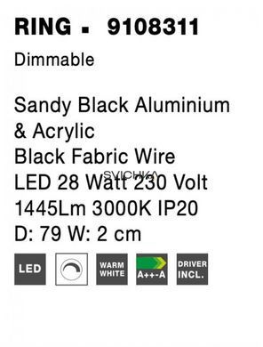 Настенный светильник Nova luce RING Black
