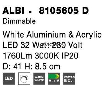 Стельовий світильник Nova luce ALBI 40 White