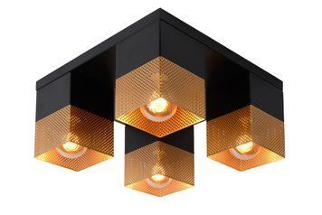 Стельовий світильник Lucide RENATE 4xE27 Matt Gold / Brass, Matt Gold / Brass