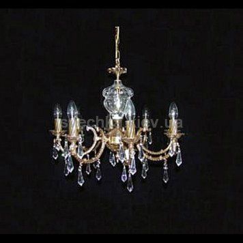 Люстра Nervilamp 581/8 GOLD PLATED + CLEAR CRISTAL, Бронза;Золото, Бронза, Золото