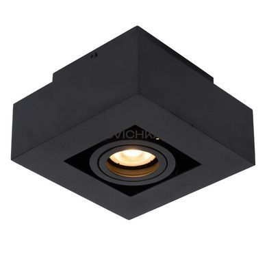 Стельовий точковий світильник Lucide XIRAX LED Dim to warm GU10 1x5W 2200K/3000K Black, BLACK