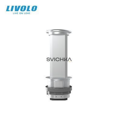 Пустая тройная выжвижная розетка с USB Livolo серый
