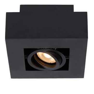 Стельовий точковий світильник Lucide XIRAX LED Dim to warm GU10 1x5W 2200K/3000K Black, BLACK