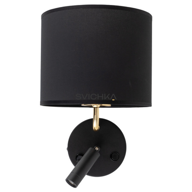 Бра TK-LIGHTING RICHI BLACK/GOLD 4234, Чорний, Чорний