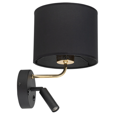 Бра TK-LIGHTING RICHI BLACK/GOLD 4234, Чорний, Чорний