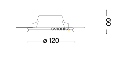 Гіпсовий точковий світильник Ideal Lux SAMBA FI1 ROUND BIG Gypsum 139012