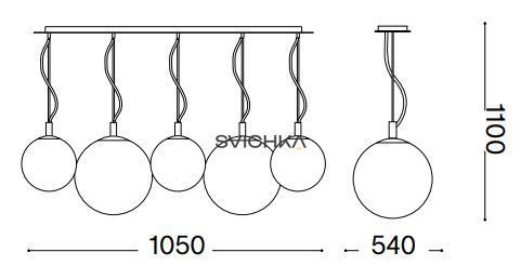 Ideal Lux MAPA FADE SP5 Хромовий 140759
