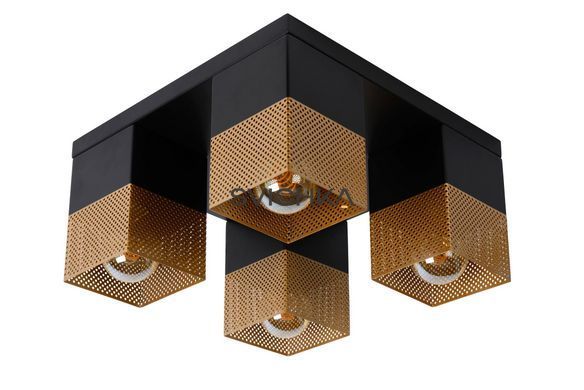 Потолочный светильник Lucide RENATE 4xE27 Matt Gold / Brass
