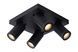 Стельовий точковий світильник для ванної Lucide TAYLOR LED Dim to warm GU10 4x5W 2200K/3000K IP44 Black, BLACK