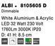 Стельовий світильник Nova luce ALBI 40 White