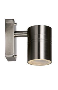 Настінний точковий світильник Lucide ARNE-LED Indoor/Outdoor &Oslash; 6,3 cm LED GU10 1x5W 2700K IP44 Satin Chrome, Satin Chrome