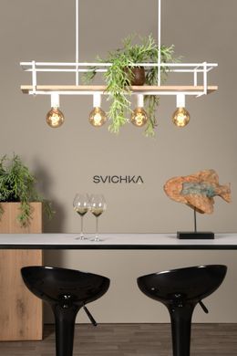 Підвісний світильник Lucide MILONGA 4xE27 White, WHITE, Natural, Білий