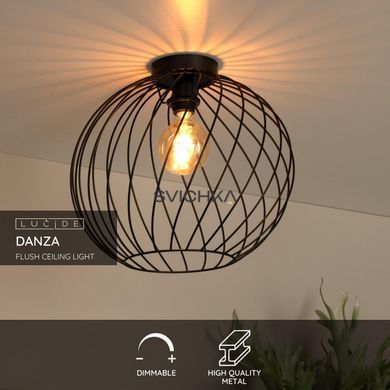 Потолочный светильник Lucide DANZA &Oslash; 40 cm 1xE27 Black