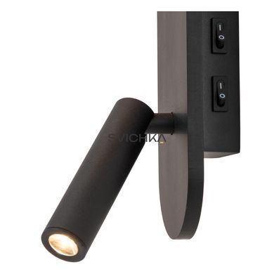 Бра Lucide KELLY LED 1x3,5W 3000K Black, BLACK, Опал, Опал