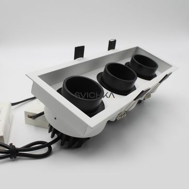 Вбудований світильник Skarlat RSL74092-3 3&times;10W WH+BK 4000K, Білий/чорний, 11