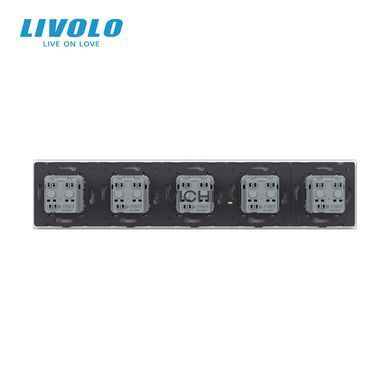 Розетка пятиместная с заземлением Livolo