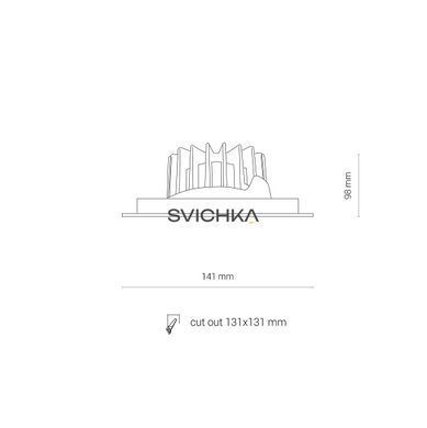 Врізний точковий світильник Nowodvorski CL DIA LED 18W 3000K, White/Black, Білий, Чорний, Білий, Чорний