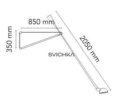 Настінний світильник Flos 265, Black, Чорний, Чорний, Чорний