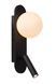 Бра Lucide KELLY LED 1x3,5W 3000K Black, BLACK, Опал, Опал