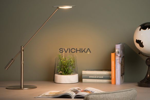 Настольная лампа Lucide ANSELMO LED Dim. 1x9W 3000K Satin Chrome