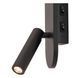 Бра Lucide KELLY LED 1x3,5W 3000K Black, BLACK, Опал, Опал