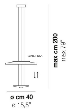 Підвісний світильник Vistosi Dione M, White/Steel