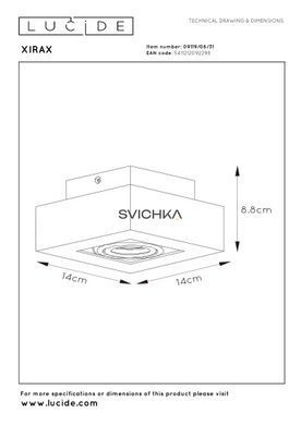 Стельовий точковий світильник Lucide XIRAX LED Dim to warm GU10 1x5W 2200K/3000K White, WHITE