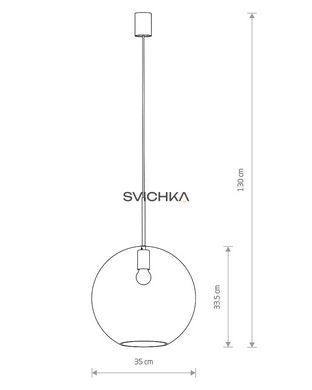 Підвісний світильник Nowodvorski SPHERE XL zwis PL, Чорний, Чорний
