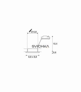 Врізний точковий світильник SLV DOLIX OUT QPAR51, square, chrome, Вишневий, Хром, Хром Мат, Хром Мат