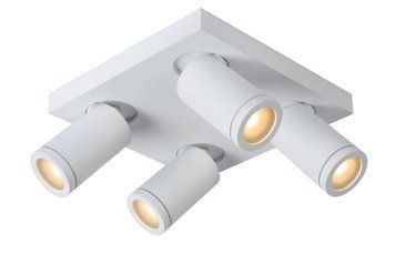 Стельовий точковий світильник для ванної Lucide TAYLOR LED Dim to warm GU10 4x5W 2200K/3000K IP44 White, WHITE