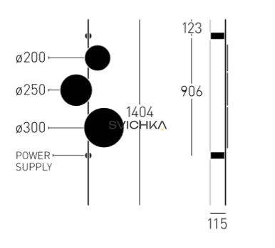 Настінний світильник Chors 28.2116.19B.002 Ambiente K, Black