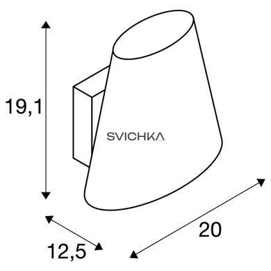 Настінне бра SLV 1002859 COUPA QT14, Вишневий, Хром, Хром, Білий