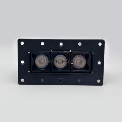 Вбудований світильник Skarlat RSL74145 3&times;2W BK 3000K, Чорний, 40