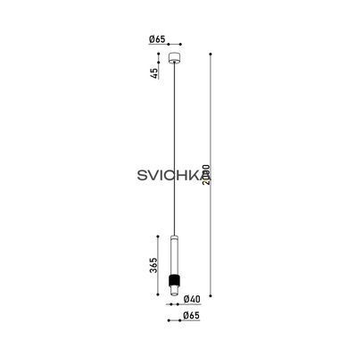 Светильник подвесной KLOODI DECO PE-DELTA62 6W+6W 3K BK