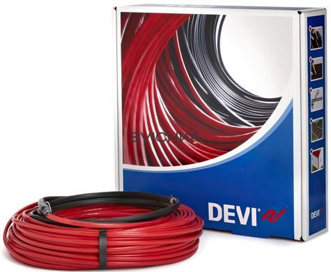 Тепла підлога DEVI Flex двожильний нагрівальний кабель 18T, 130 Вт, 230V, 7 м