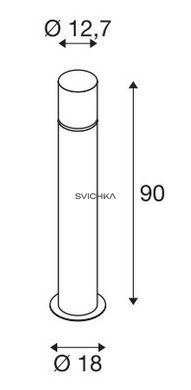 Парковый светильник SLV ROX ACRYL 90 Pole, нержавеющая сталь